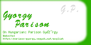 gyorgy parison business card